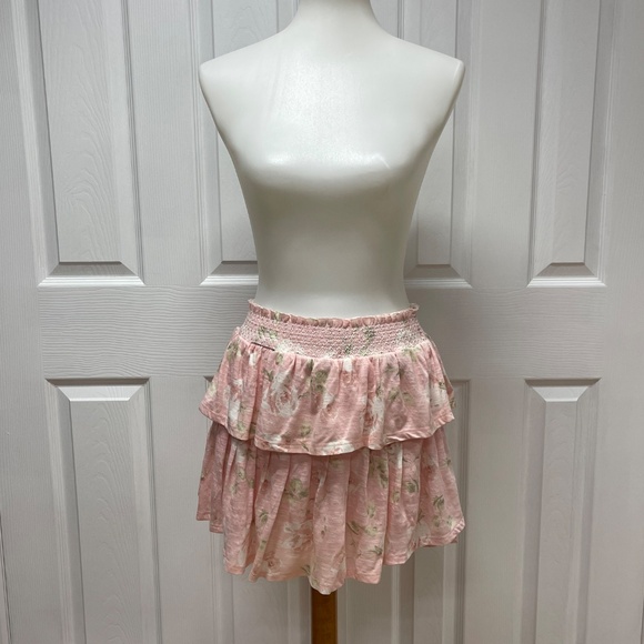 Love Shack Fancy Ruffle Mini Skirt Ballet Pink - Size S - NEW With Tags. - Picture 2 of 13